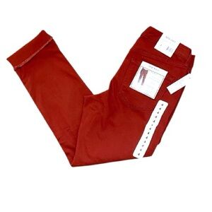 NWT Nine West Red Gramercy Slim Fit Crop Jeans 4